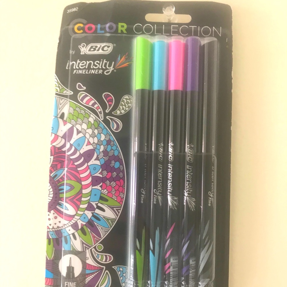 Bic Intensity Fineliner 0.4mm Color Collection 5ct
